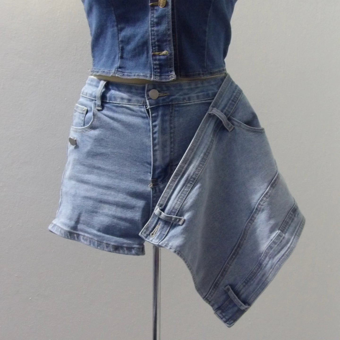 Light Blue Denim Skort.
