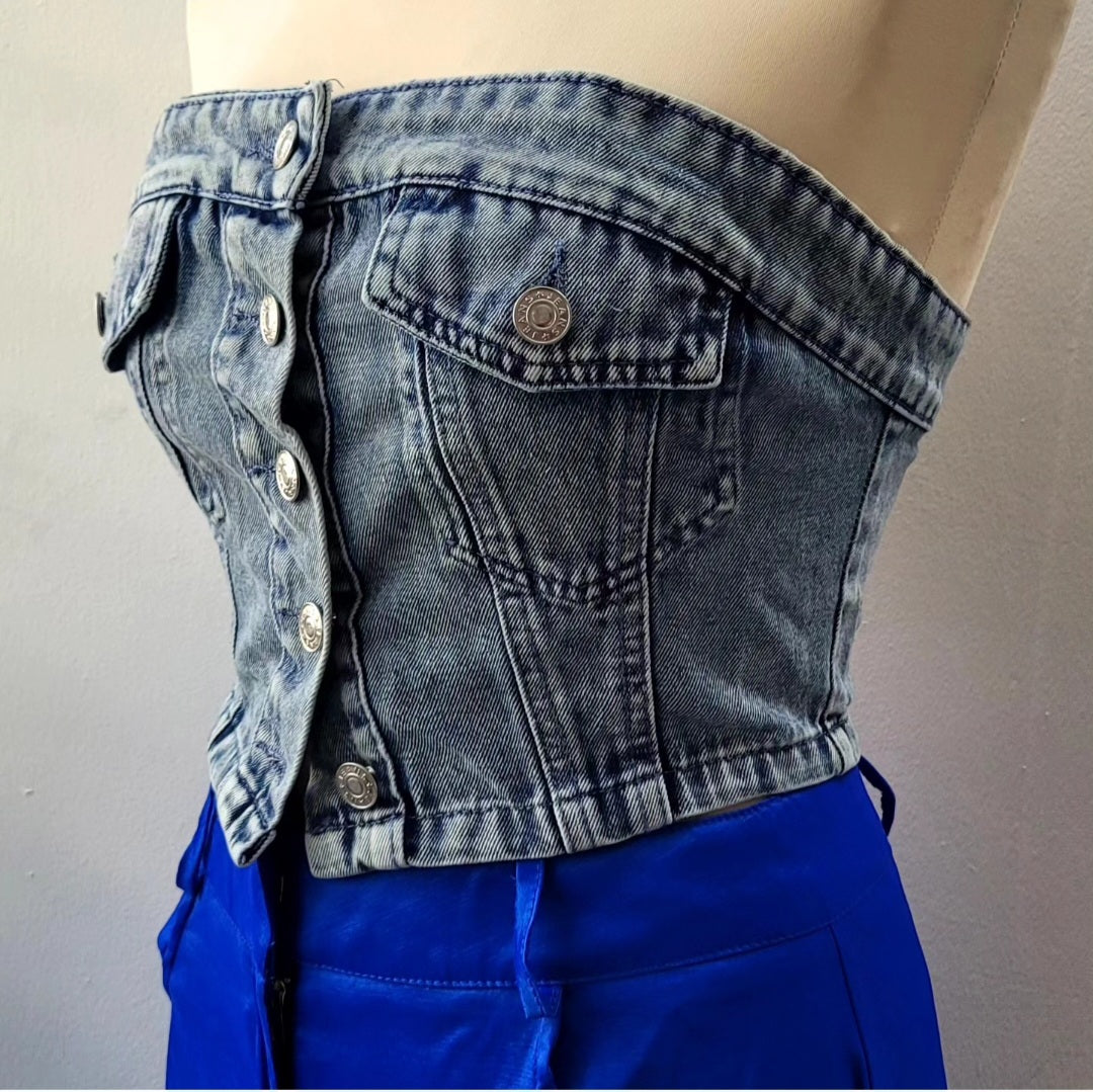 Denim Tube Top