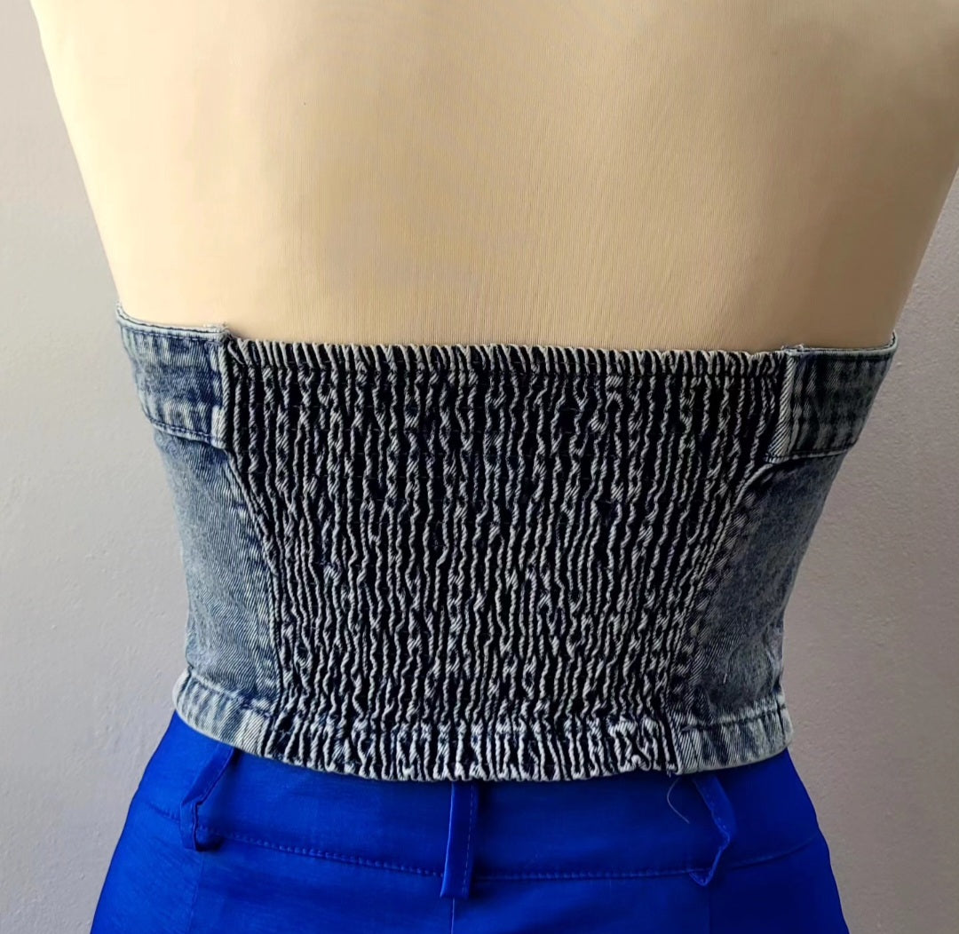 Denim Tube Top