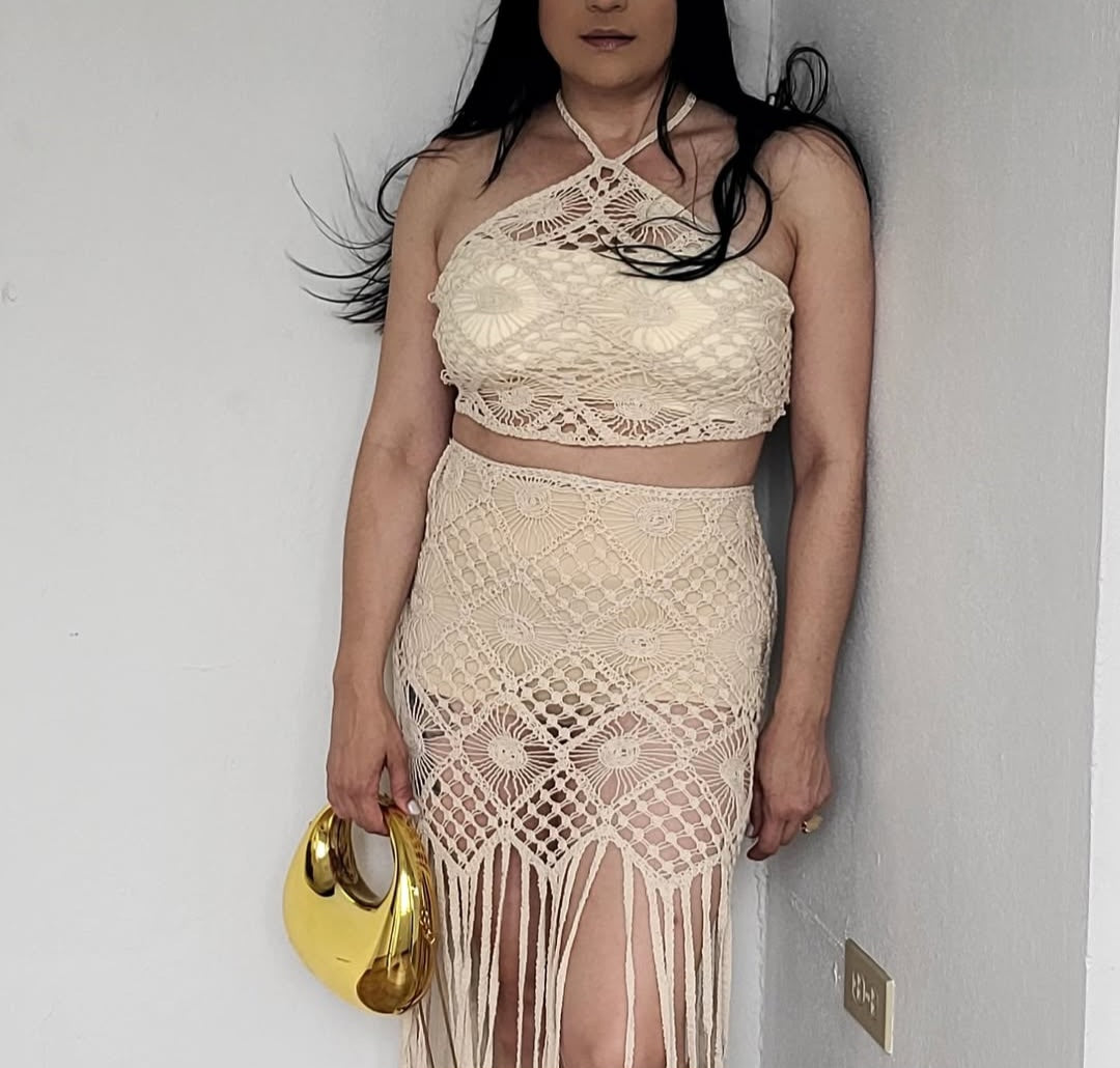 Crochet skirt set