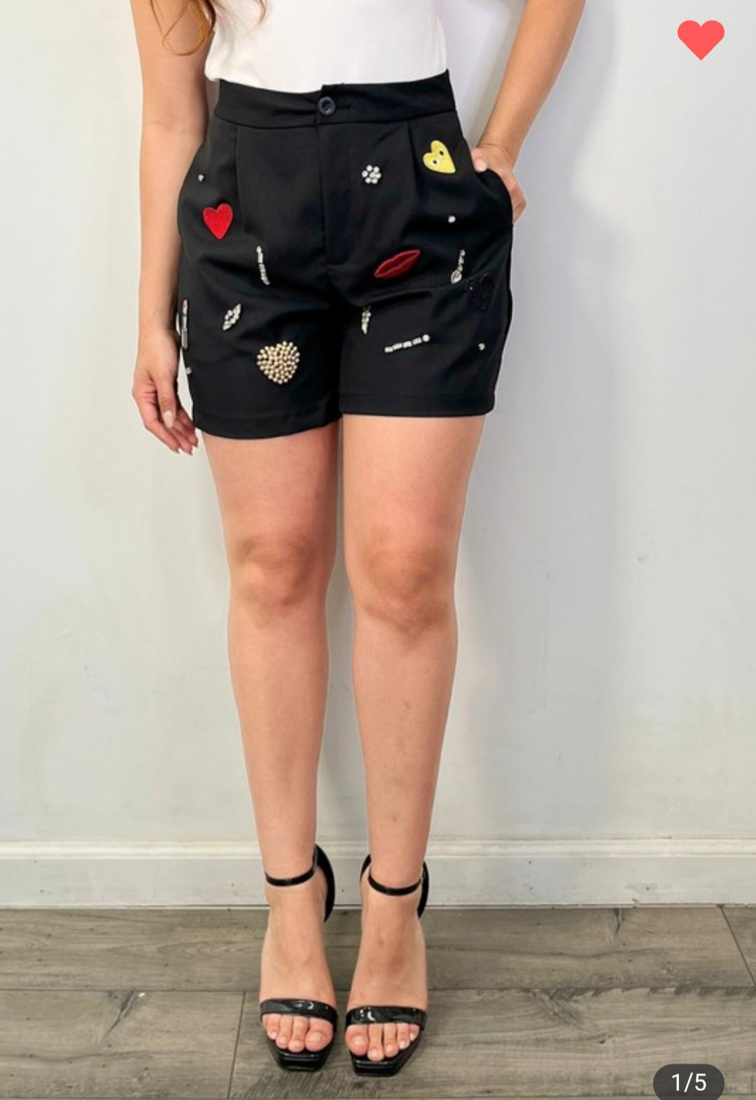 Embelished Patch Shorts