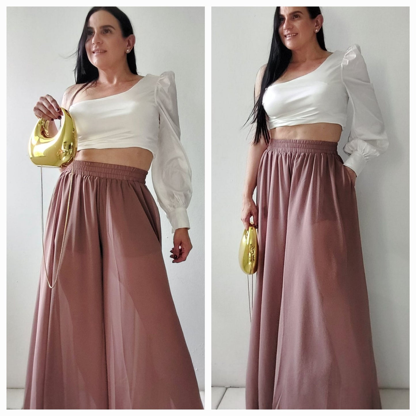 Wide Open Pant With Short Lining