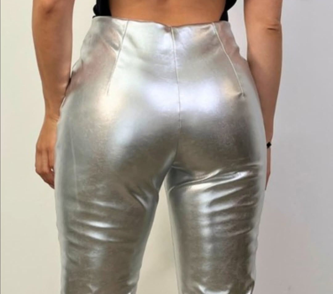 Metallic Silver pant