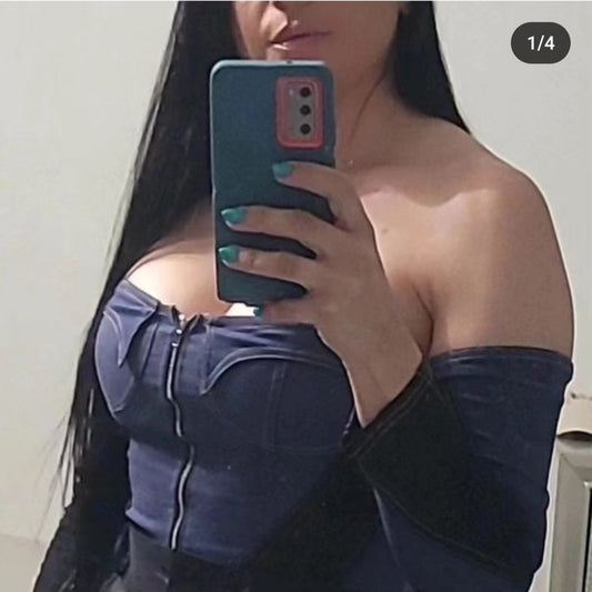 Blue Denim Stretch Bodysuit